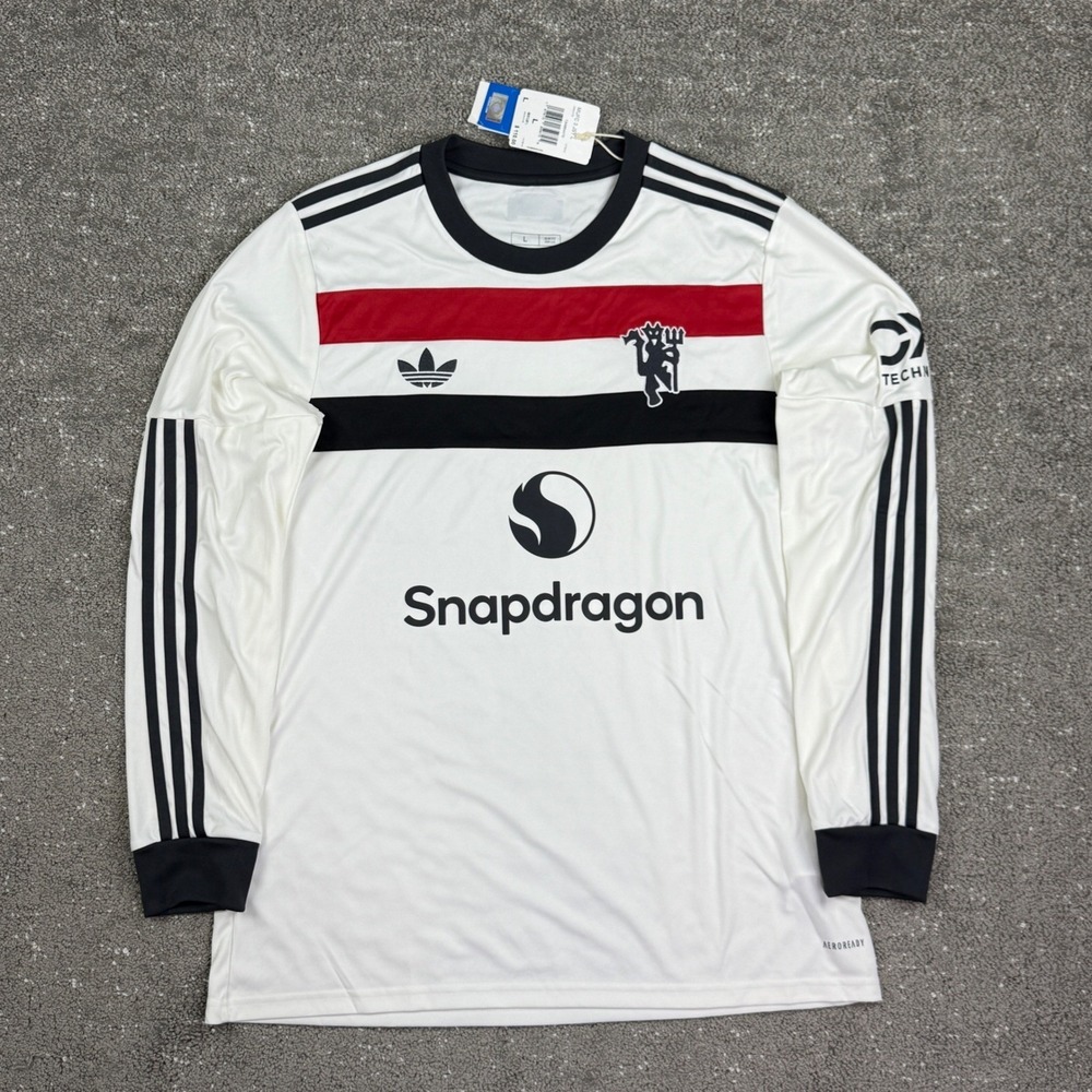 Manchester United adidas Third Authentic Shirt 2024-25 - Long Sleeve Sz L